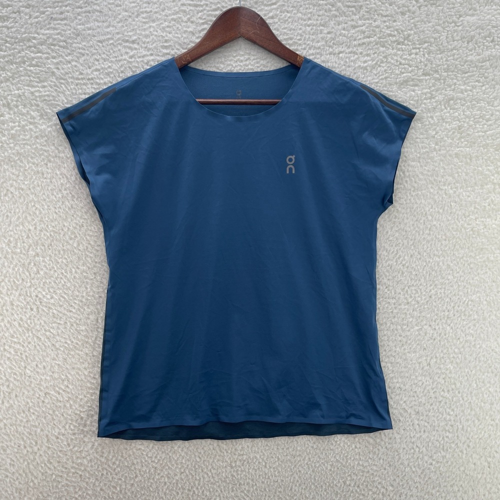 On Cloud Shirt Womens Large Blue Performance-T Running Sports Gym Training